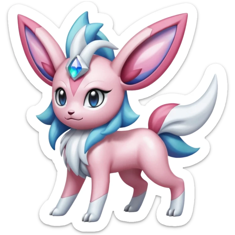 Palkia-Diancie-Absol-Sylveon-Jirachi-Meloetta-fusion  sticker