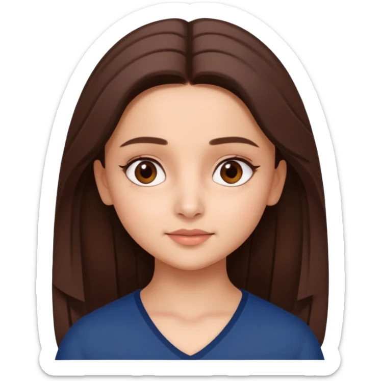 A pretty bratz genmoji of a girl looking like Alia Bhatt (bollywood actress) sticker