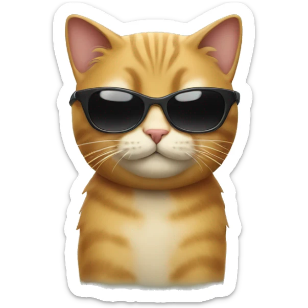 Cat with sunglasses sticker