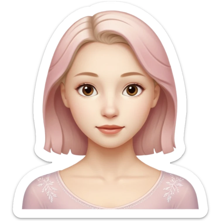 Cinematic Realistic Anna Shcherbakova figure skating Portrait, depicted with lifelike skin texture, subtle rosy undertones, and soft natural lighting that enhances the gentle contours of her face. sticker