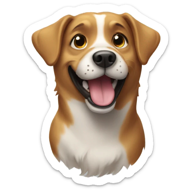 Dog happy sticker
