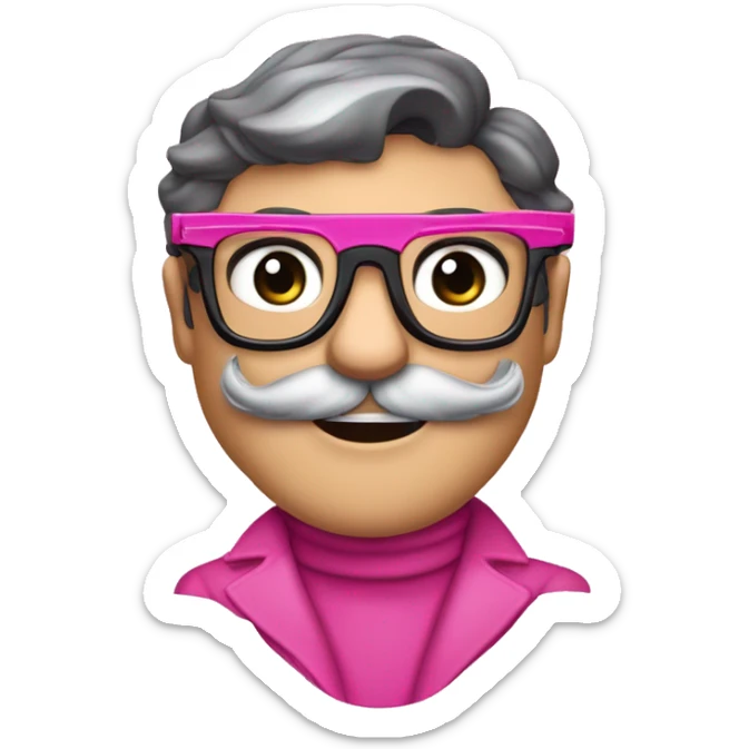 Pink Panther personaje animado de Blake Edwards con lentes para sol y cruzada de brazos. Únicamente parte  superior del cuerpo, donde se comienzan a ver los brazos cruzados. sticker