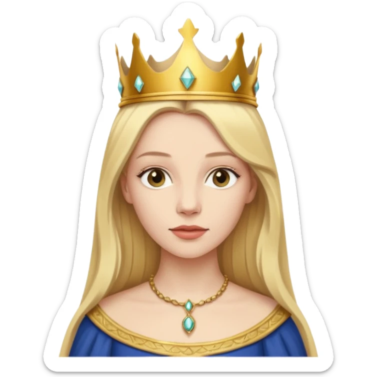 Elizabeth Woodville is the queen of York and looks like a blonde Rebecca Ferguson sticker