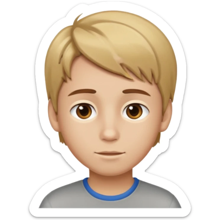 Je veux un garçon qui est brun et qui a des mèches blondes au cheveux sticker