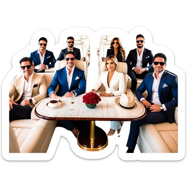 Grant Cardone, Tai Lopez, Josh King Madrid, Alex Hormozi, Iman Gadzhi, Daniel G, Branden Condy, Patrick Bet-David, Dan Henry, Luke Belmar, Shelby Sapp, Leila Hormozi, Tefi Valenzuela, business, influencers, friends, rich millionaire success lifestyle, private jet , supercars, success, sales sticker