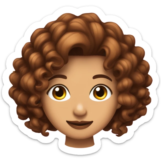 Quiero una chica morenita canela con cabello rizado y mechas o rayos rubios con ojos marrones y coquetee sticker