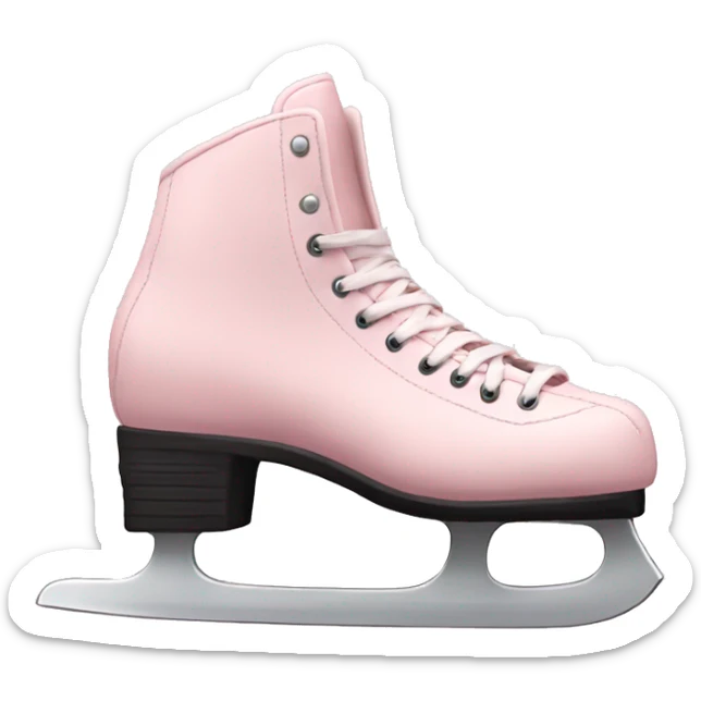 pale pink ice skates  sticker