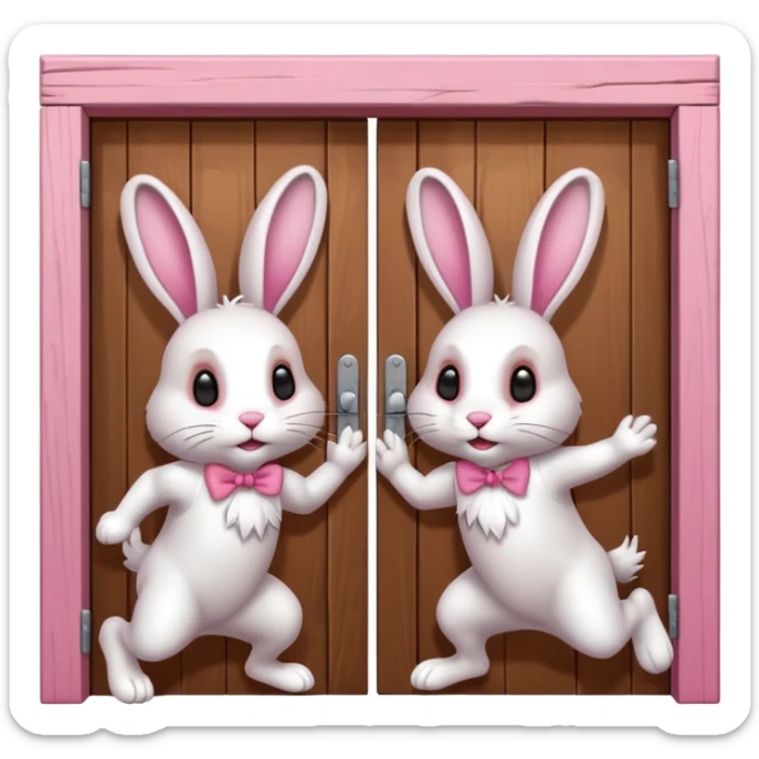 I want the alliance leader to kick me out of the alliance and close the door, so that they both look like rabbits. sticker
