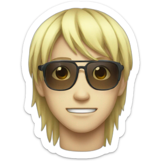 Cool anime head  sticker