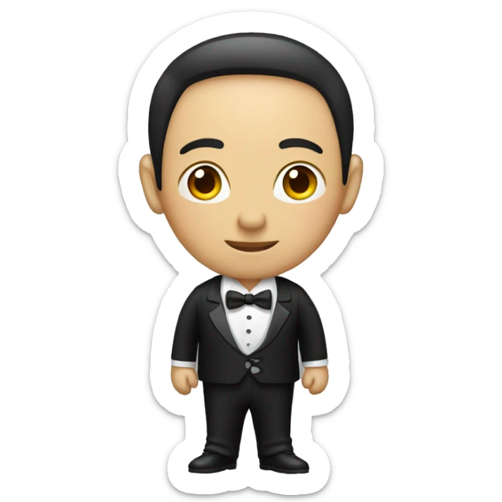 Chinese man in a tuxedo (full body) sticker