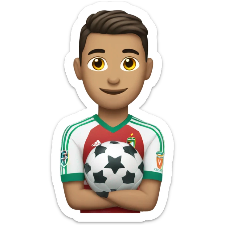 Cristiano Ronaldo women holding two champions league balls sticker