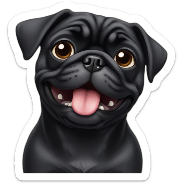 black pug sticker