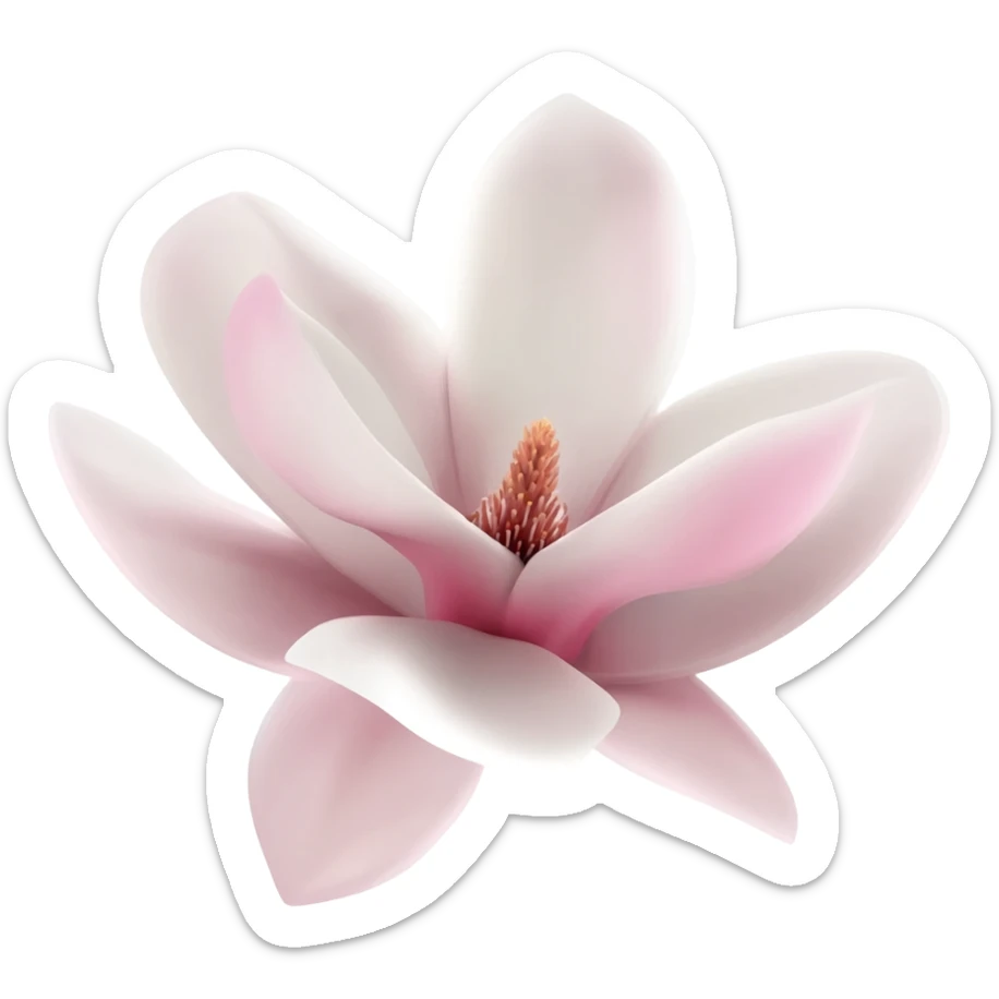 minimalist-magnolia-flower-with-soft-white-and-light-pink-petals-on-a-plain-white-background,-no-extra-details sticker
