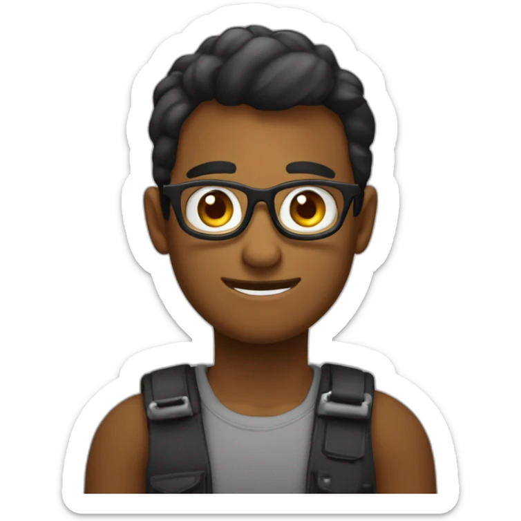 crear un emoji de geeko con ojos grandes tiernos en color negro diciendo gracias sticker