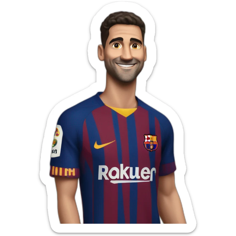 Pedri celebración de anteojos con camiseta del Barça y Ferran subido a su espalda festejando  sticker