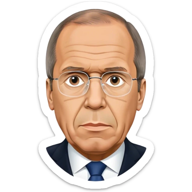 Sergey Lavrov
Minister of Foreign Affairs of the Russian Federation photorealistic thinking sticker