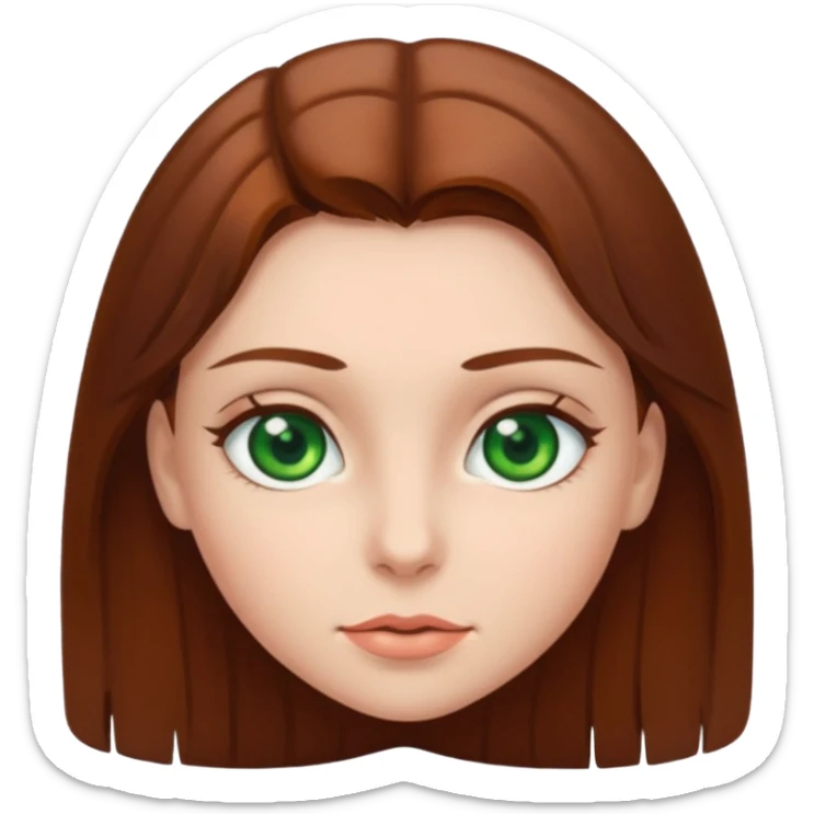 Chief girl with green eyes and brown hair  sticker
