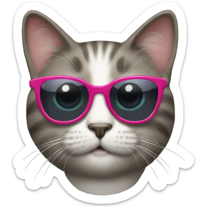 Cat with sunglasses sticker