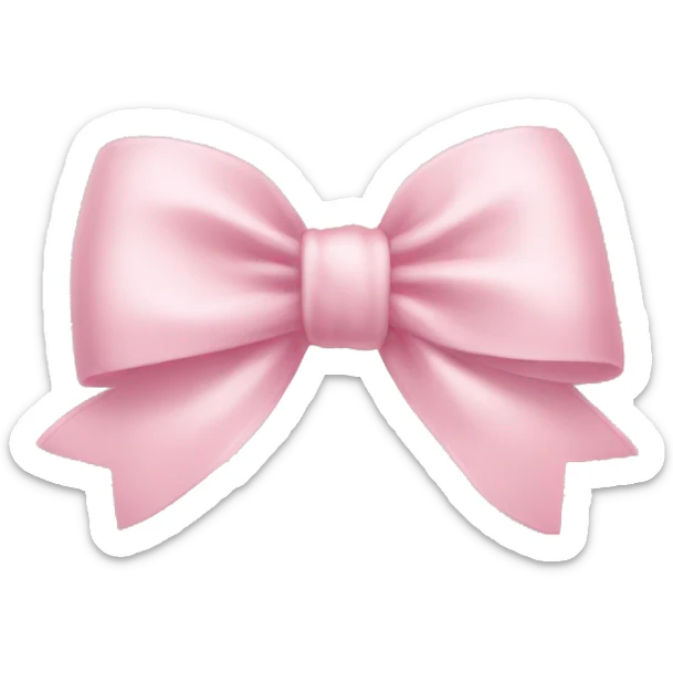 Light pink bow sticker