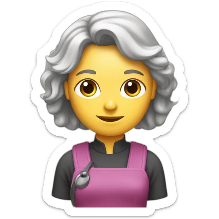 Frau mit braunen schulterlangen Haaren und Teleskop in der Hand sticker