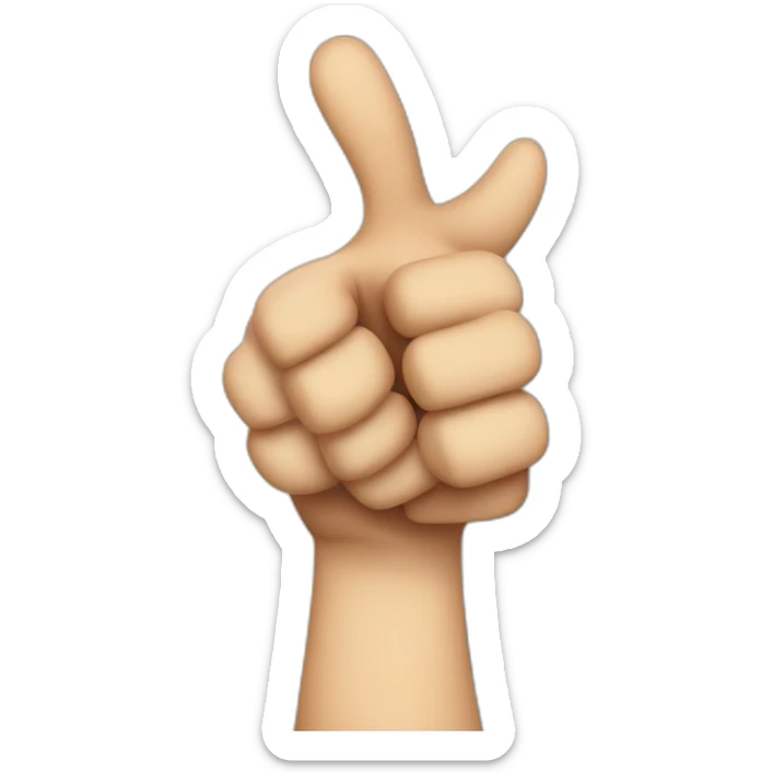 thumbs up emoji where the thumb has been lost and the hand is wounded sticker
