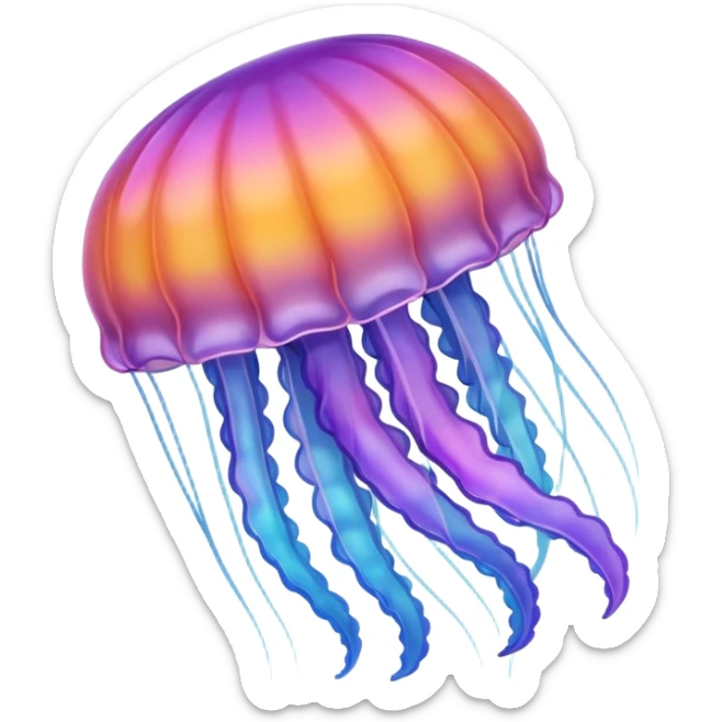 jellyfish with unique design and color but i want a simple one i dont want color orange and blue sticker