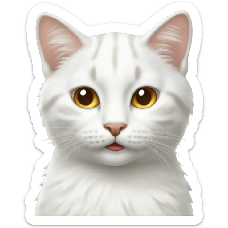 gatto bianco  sticker