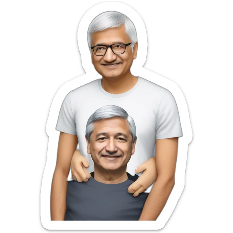 mia khalifa neckline blouse hugging to Andres Manuel Lopez Obrador fronted sticker