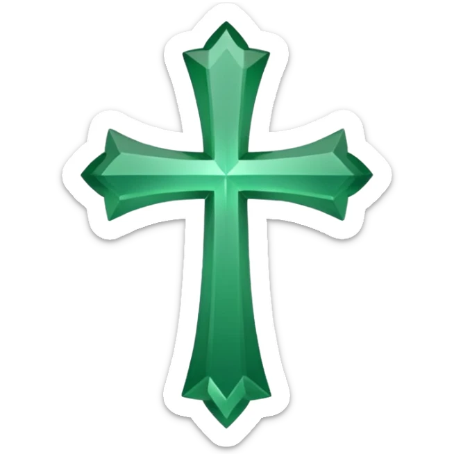 change the red cross emoji color to only green cross color sticker