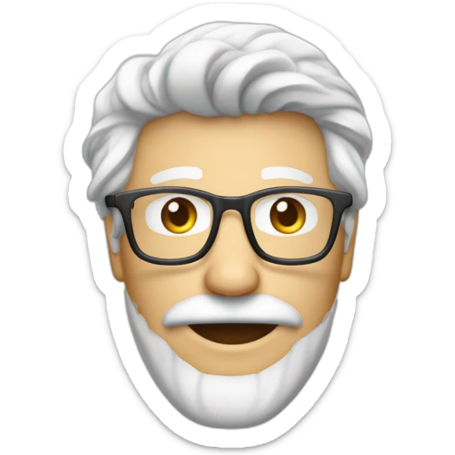 Gere um emoji de um professor jovem branco, loiro, com cabelos curtos e olhos azuis, segurando um iphone e com um quadro branco ao fundo. sticker