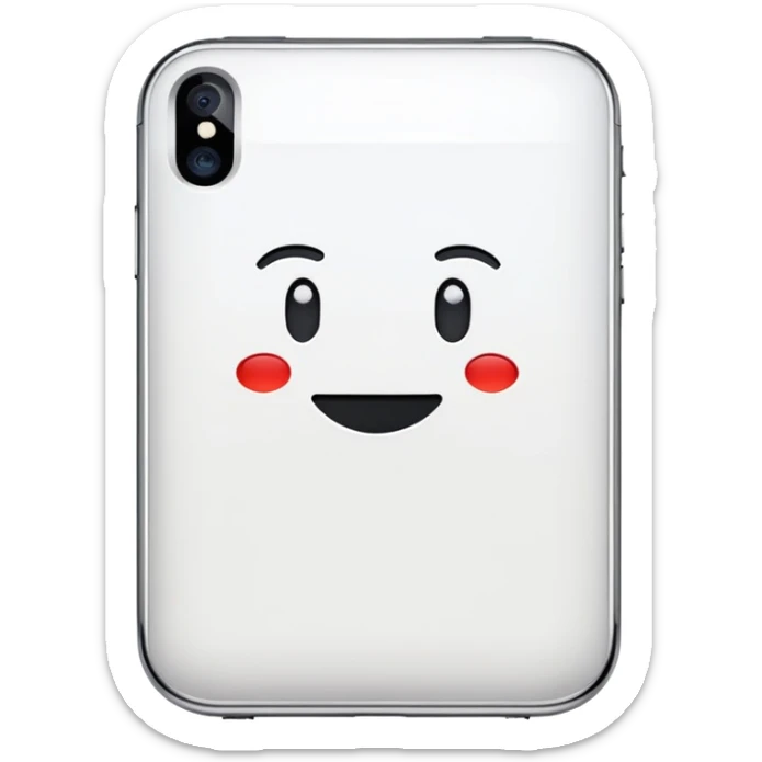 White iphone sticker