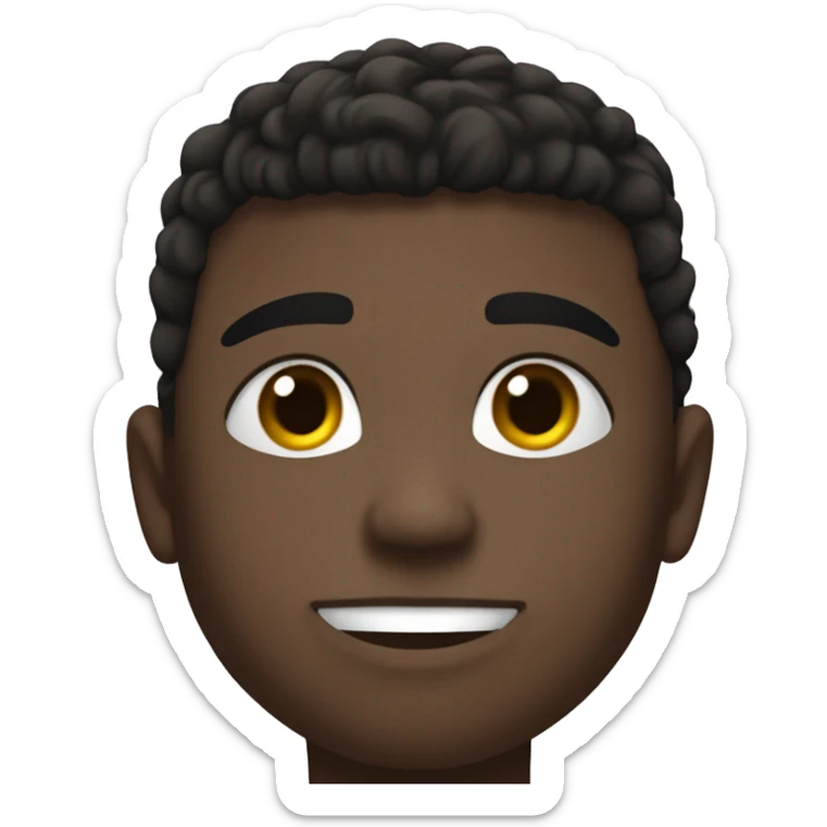 mexican/black teenage male with dark skin, a muscular build, and a commanding presence, reflecting his African-American and Mexican heritage sticker