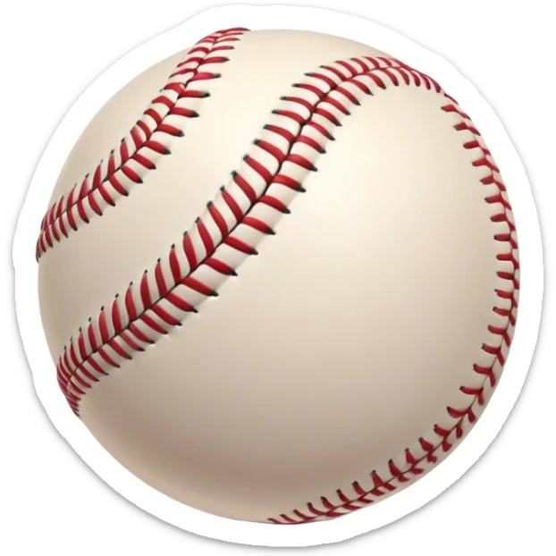 Cinematic Realistic Baseball Scene Emoji, depicted as an action-packed moment of a baseball in play with dynamic motion blur and crisp detailed textures, rendered with vibrant nostalgic lighting that captures the spirit of America's favorite pastime. sticker