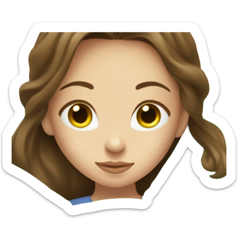 Girl with brown hair freackles white skin tone and blue eyes wears green sheet mask relaxing her eyes closed a pickle over her eyes sticker