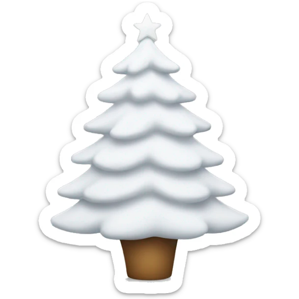 White Christmas tree sticker