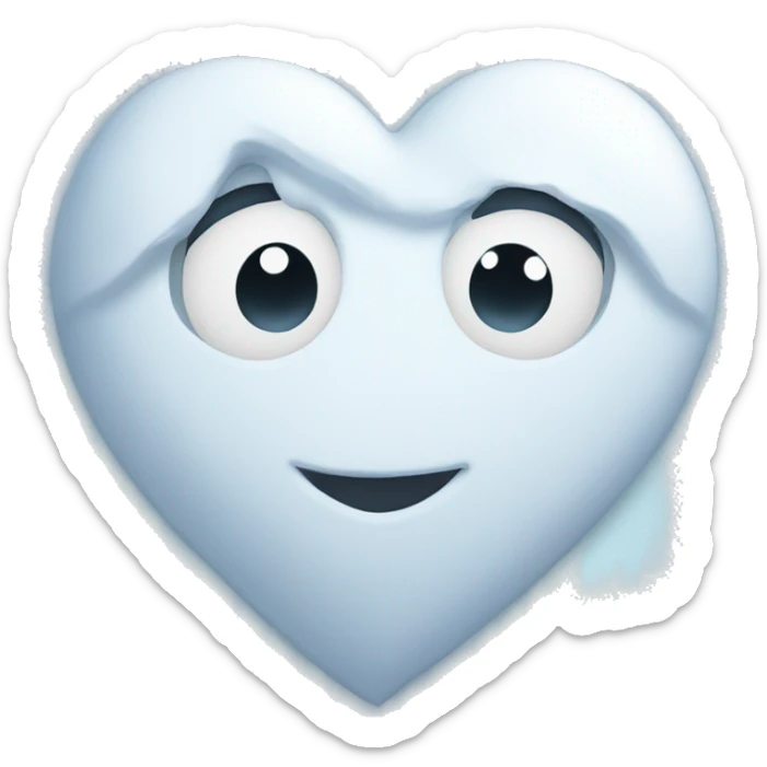 Snow heart sticker