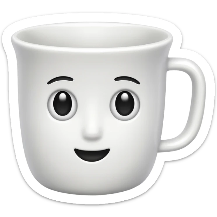 plain cup sticker
