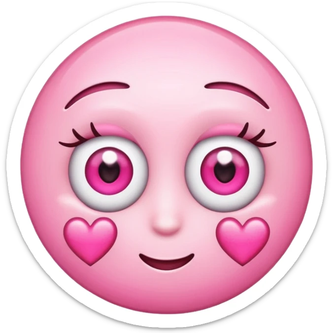 I need the eye roll emoji but add some hearts to make it lovely. Almost like a playful eye roll. sticker