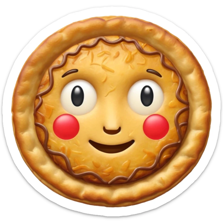 emoji of a Swiss rösti, round, golden and crispy without face sticker