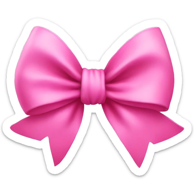 Pink bow sticker