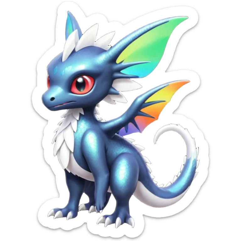 Shiny Colorful Toothless-Trico-Silvally-Fakémon-hybrid-creature (full body)  sticker