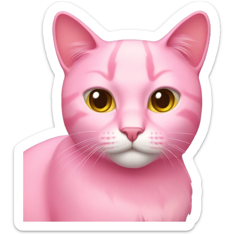 Pink cat sticker