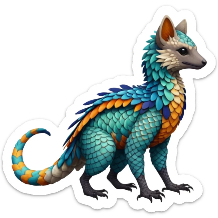Modern Realistic Rare Fantasy Vernid-Trico-species by LiLaiRa full body sticker