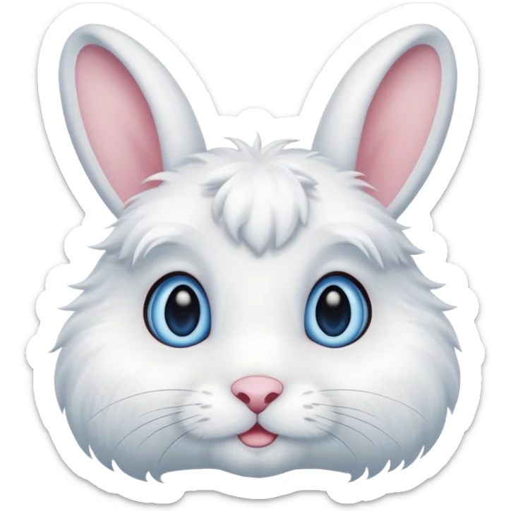 White rabbit has got blue eyes  sticker