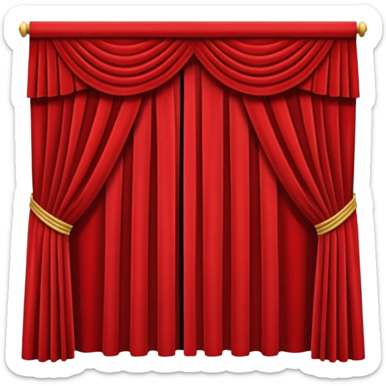 create a series of images for Theatre soft goods Inventory showing theatre curtains sticker