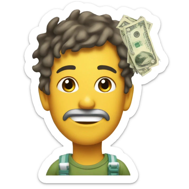  Face  of travel, money and sea emoji sticker