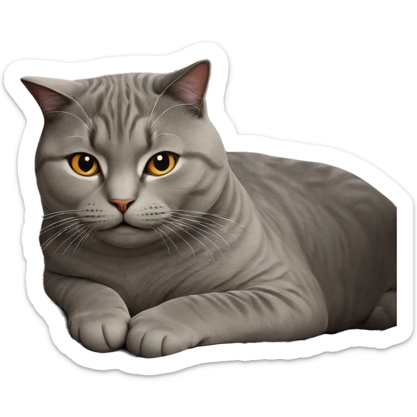 realistic cat on pillow sticker