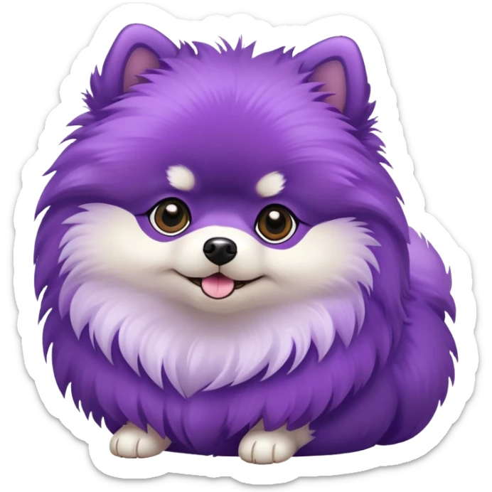 Purple Pomeranian  sticker