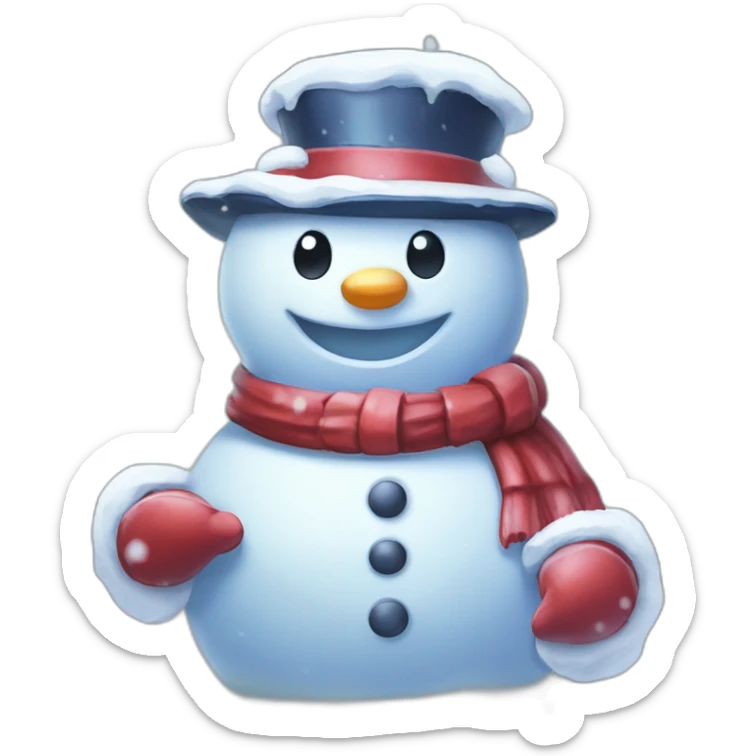 Snowman Statue Epic Mystery Legendary NewYear PokemonTheme Pokeball Snowfall Snowballs sticker
