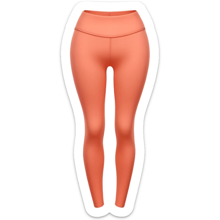 A 3D cartoon peach-coral leggin with gentle fabric folds and neat finish, isolated on plain background, Memoji-style. sticker